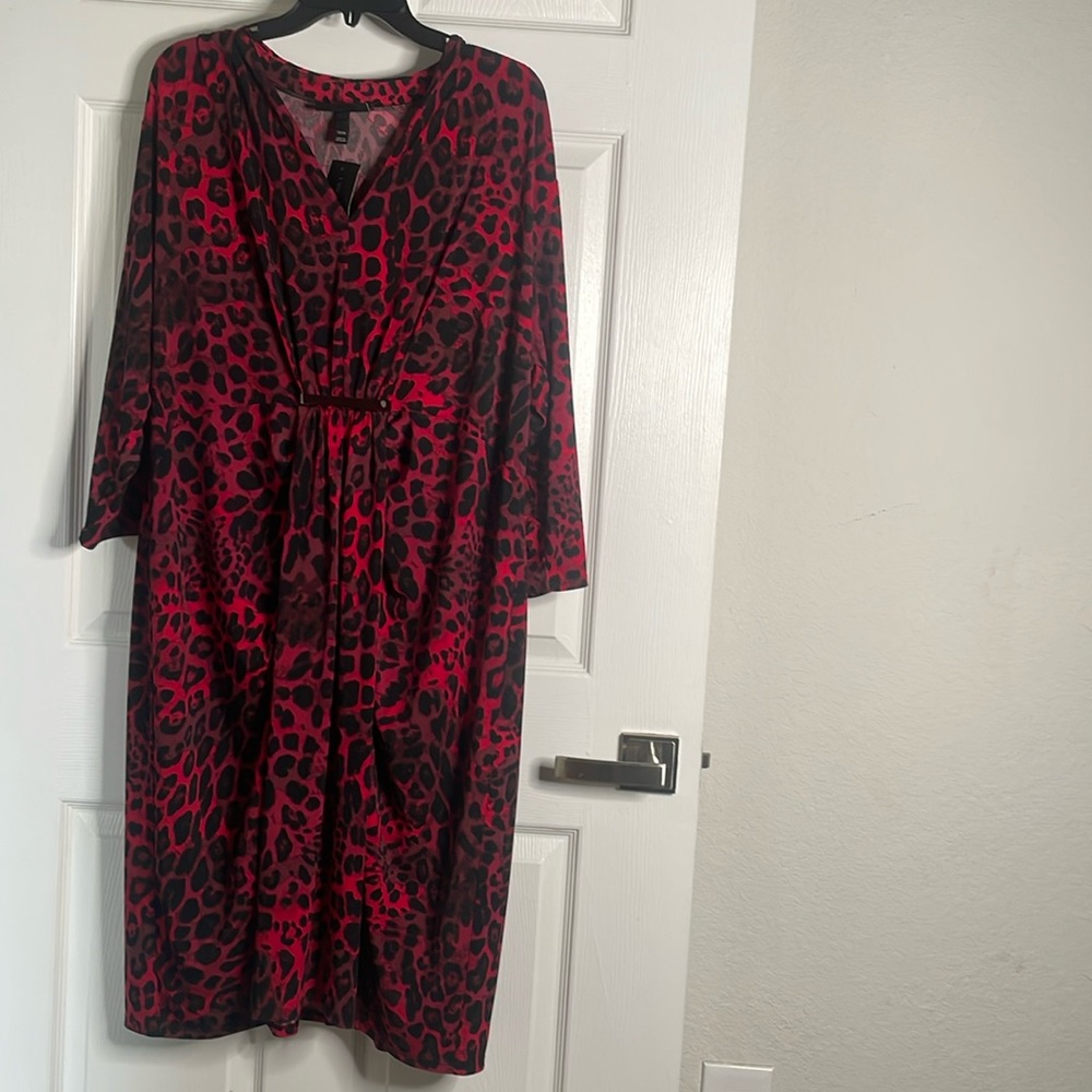 NWT Lane Bryant cheetah print midi dress